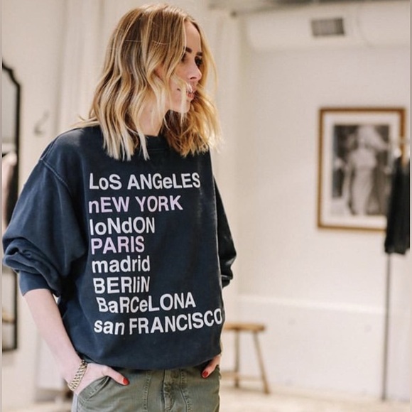 Anine Bing City Love Sweatshirt XS - Picture 2 of 11